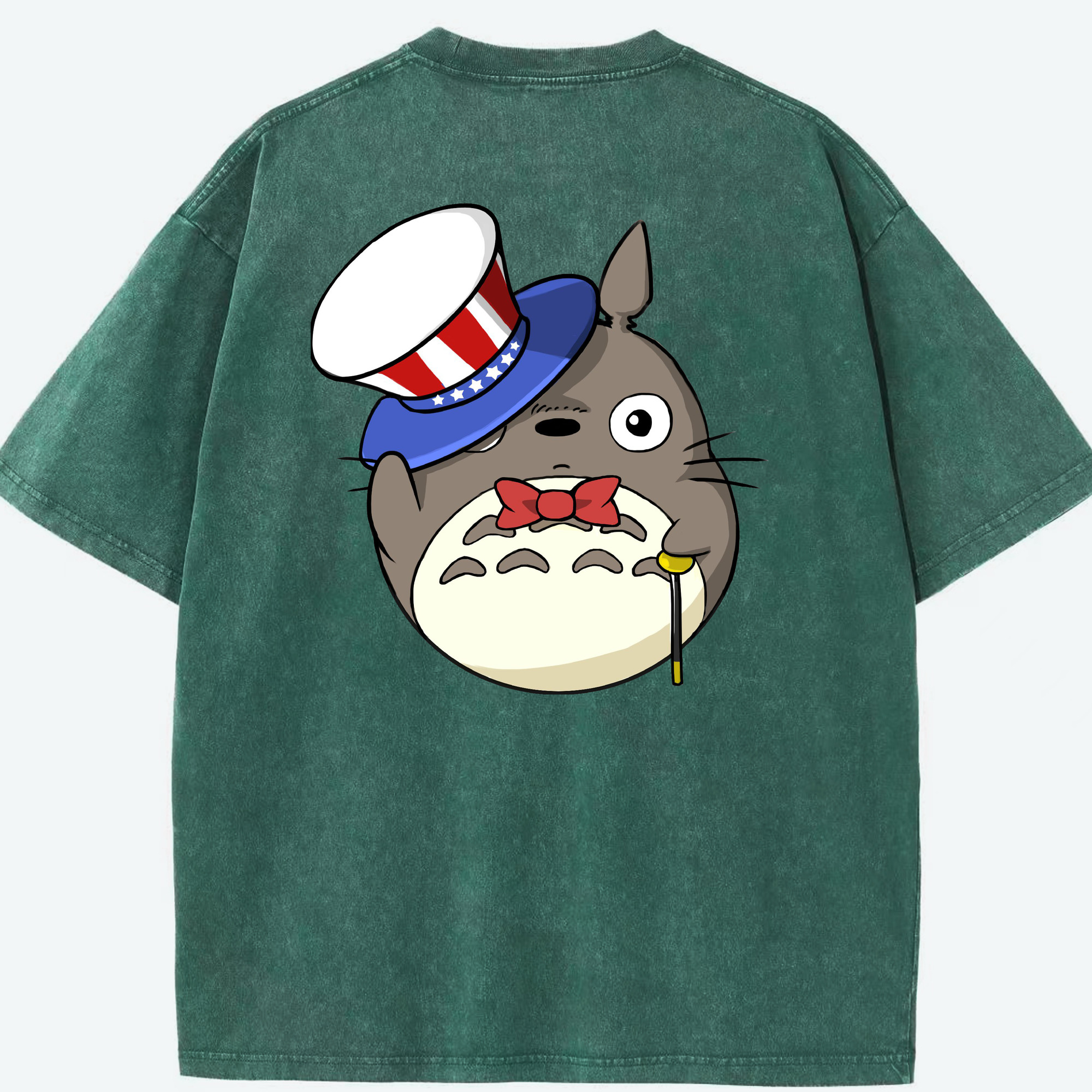 （画像用） となりのトトロ 草壁メイ 草壁サツキ My Neighbor Totoro Satsuki Kusakabe Mei Kusakabe 綿100% ヴィンテージ風 半袖Tシャツ（背面プリント）
